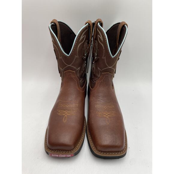 Justin GY9960 CHISEL Women's NEW Nano Composite-Toe Boot Brown US Size 11 - Picture 6 of 11